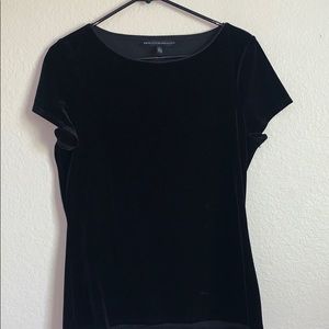 WHBM Black Velvet Casual T-Shirt